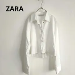 ザラZARAコットンジャケットシャツショート丈デニムと相性◎