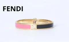 フェンディ FENDI バングル メタル ブラック×ピンク×ゴールド　ロクシタンのサムネイル