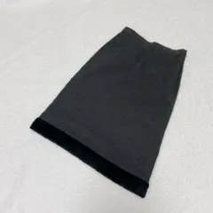 ファー付きミディアム丈スカート　Mサイズ グレー