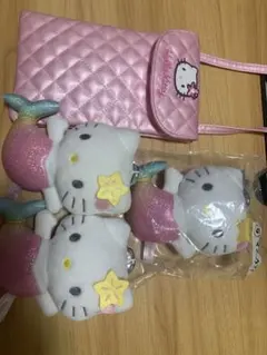 ハローキティ 人魚ぬいぐるみマスコット 3体セット スマホショルダー