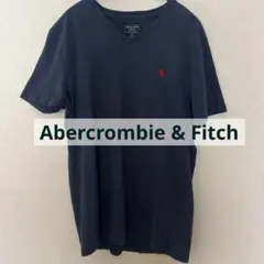 値下げ　Abercrombie & Fitch ネイビー　ブランドロゴ