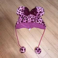 東京ディズニーリゾート ヒョウ柄 ファンキャップ ピンク