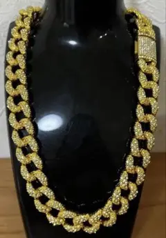 新品！極太ゴールドネックレス❣️ブリンブリンマイアミキューバンチェーン