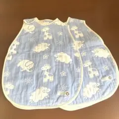 ハンドメイド　動物柄　スリーパー 青