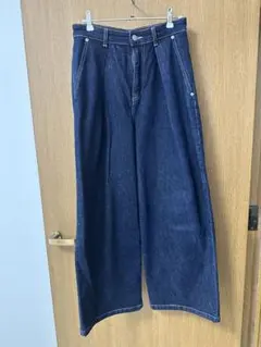 【美品】abahouse デニム ワイドパンツ ネイビー サイズ40のサムネイル