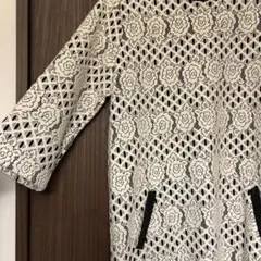 Bou Jeloud レース編み 七分袖ワンピース　フォーマル　入学式