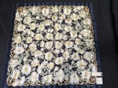NINA RICCI ニナリッチ ハンカチ ブラックチャコール 花柄 シルク混のサムネイル