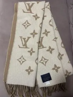 LOUIS VUITTON ロゴマフラー アイボリー/ベージュ