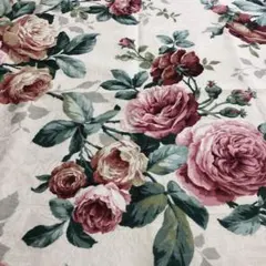 USA布 ローズジャガード 生成り