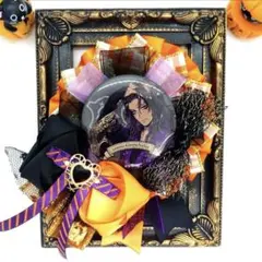 ハロウィン ロゼット 痛ロゼット オレンジ 黒 痛バ 派手 ツイステ