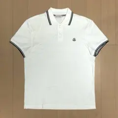 MONCLER モンクレール ロゴワッペン 半袖 ポロシャツ トリコロール M