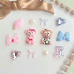ダッフィー シェリーメイ ネイルパーツ セット ディズニー ウィッシュコア デコのサムネイル