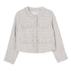 【美品】Her lip to Grace Tweed Jacket pinkのサムネイル