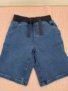 ダークブルー ハーフパンツ コットン混紡