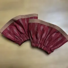 ハンドメイド　アームカバー　絣柄