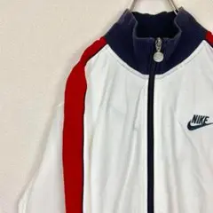 ナイキ スウッシュ ロゴ刺繍 トリコロール サイドライン スウェット ジャージ