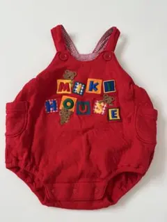 美品！！ミキハウス 赤 オーバーオール M5サイズ