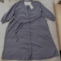 【新品　タグ付き】無印良品　楊柳 ガーゼ スモーキーブルー カーディガン