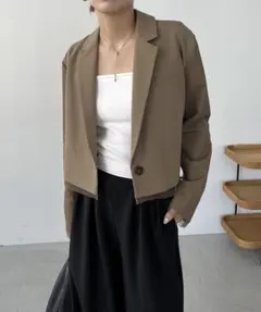 crewre レイヤードシアージャケット ベージュ 2 こすぱっしょんゆりえ