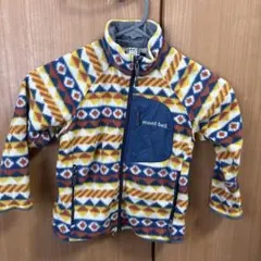 mont-bell 幾何学模様 フリースジャケット Kid's 100