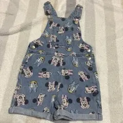 ミッキー ミニー デニム風オーバーオール 90