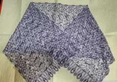 値下げ！！着物　ショール　レース編み　紫色