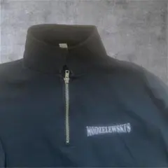 USA製 大人気 ハーフジップ スウェット 黒 M 古着 ゆるだぼ