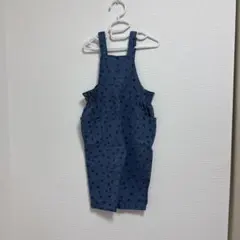ZARA デニムサロペット　ドット柄　98