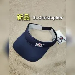 新品　セントクリストファー　テニス　サンバイザー　バイザー　キャップ　ネイビーのサムネイル