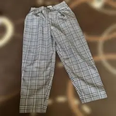 WEGO チェック柄 テーパードパンツ