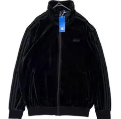 未着品 adidas ベロアトラックジャケット オールブラック 3XL