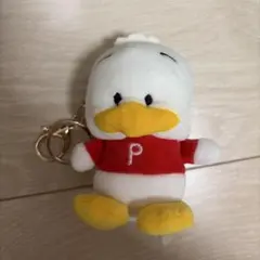 【美品】あひるのペックルぬいぐるみ マスコット キーホルダー35周年　赤レア