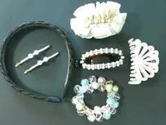 ヘアアクセサリー　6点　まとめ売り