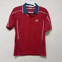 メンズ　YONEX ポロシャツ レッド 半袖　M