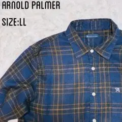 ARNOLD PALMER チェック 七分袖 シャツ ビッグサイズ LL