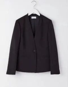 ★新品タグ付★プラステPLSTノーカラージャケット黒　XS