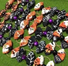 トリミングリボン セット 犬用 ハロウィン ドッグウェア ミックスカラー 20本