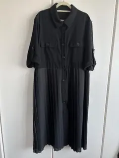 ZARA ブラック シャツワンピース Lサイズ レディース 夏服 美品