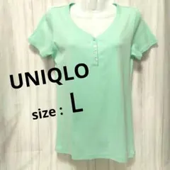 UNIQLO ユニクロ Tシャツ カットソー トップス 半袖 L エメラルド