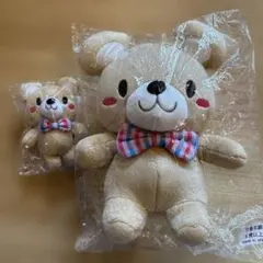 チェッくま　ぬいぐるみ 2体セット　トヨタホームくま
