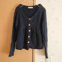 スタディオクリップ カーディガン 紺 綿