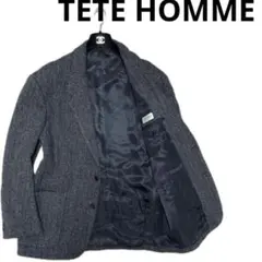TETE HOMME 段返り　ヘリンボーン　ツイード生地　テーラードジャケットのサムネイル