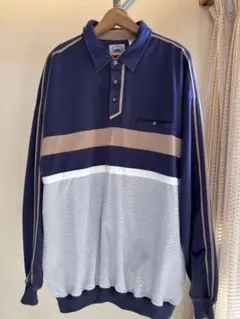 ネイビー ポロシャツ L