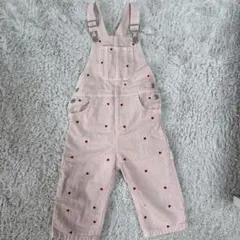 ZARA ピンクオーバーオール ハート柄