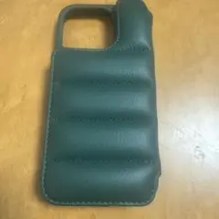 【緑】Demiu レザーiPhone15Proケース