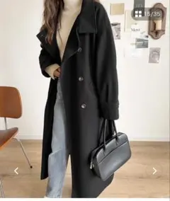 classicalelf ニットモッサスタンドカラーロングコート