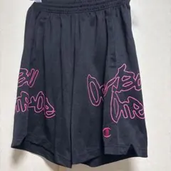 Champion Sサイズ 黒 ピンクロゴ ショートパンツ