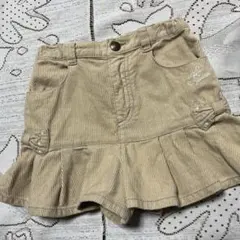 美品♡メゾピアノ♡フリルキュロットスカート ベージュ♡１４０