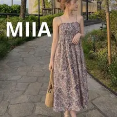 7/20迄値下げ✨【美品】MIIA ミーア　キャミワンピース　総柄　マキシのサムネイル