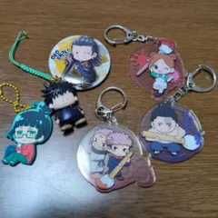 呪術廻戦 アクリルキーホルダー 、ピンバッジセット